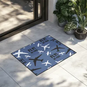 Fly Be Free Blue Designed Door Mats door entrance rug