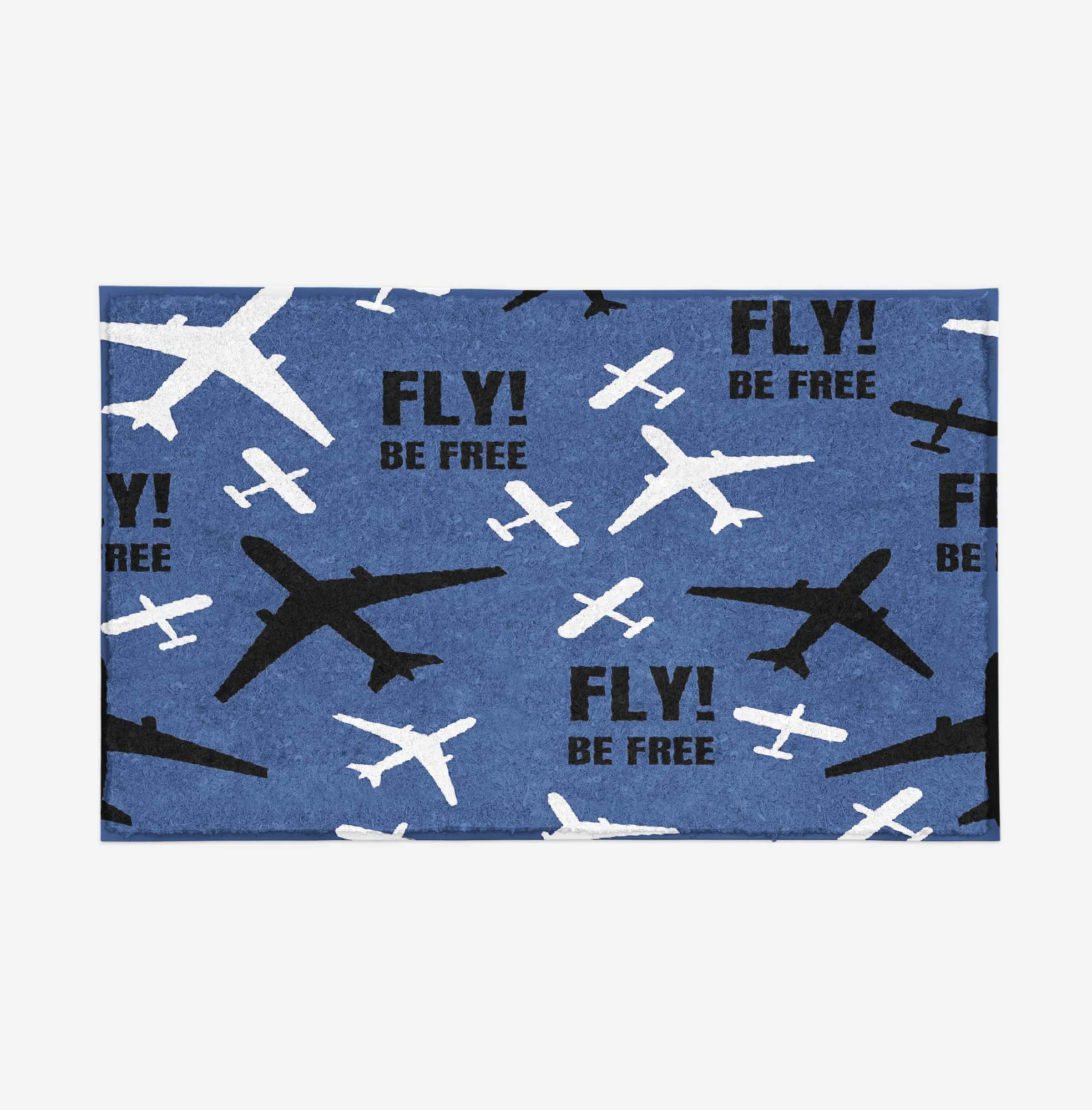 Fly Be Free Blue Designed Door Mats