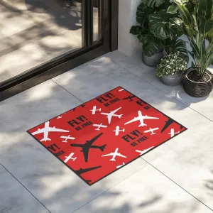Fly Be Free Red Designed Door Mats door entrance rug