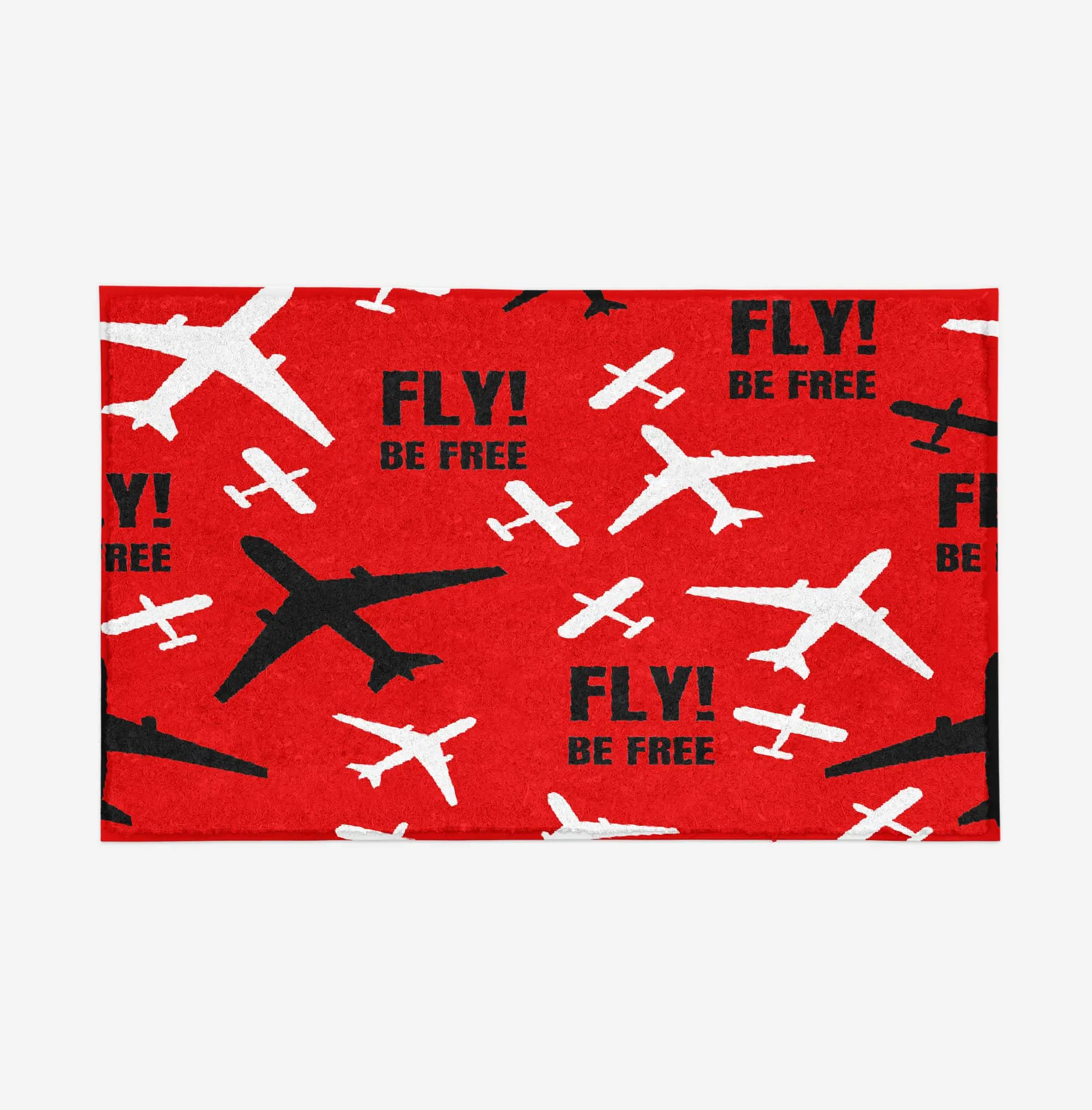 Fly Be Free Red Designed Door Mats
