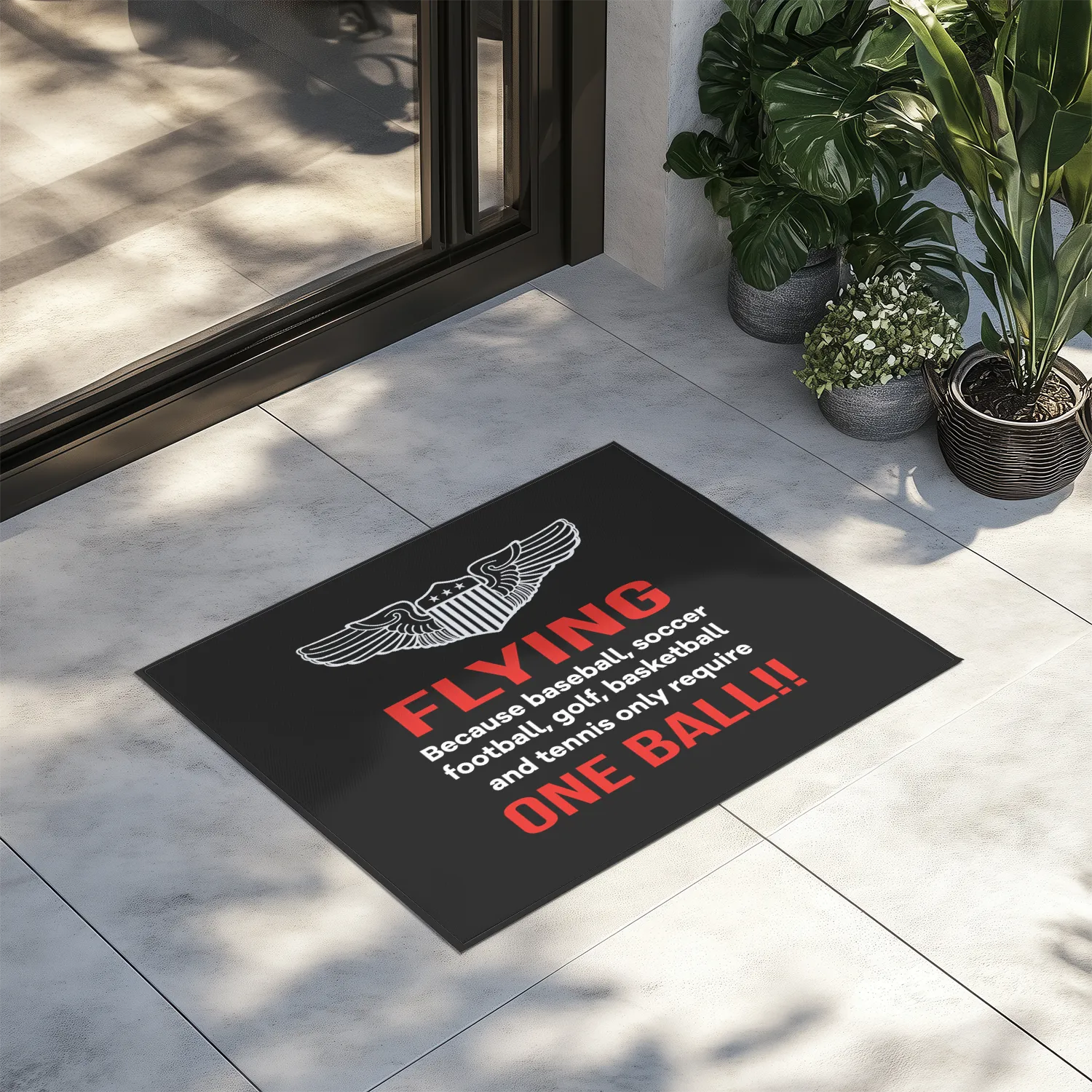 Flying One Ball Designed Door Mats door entrance rug