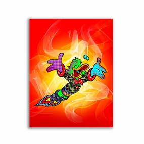 Flying Duck by Sean Flores framed mural artwork