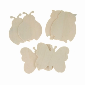 Flying Friends Wooden Cut Outs, Ivory, 4-Inch, 6-Count wooden room decoration
