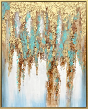 Foil Gold Handmade Oil Painting artistic wall mural