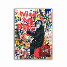 Follow your Dreams by Banksy framed mural artwork