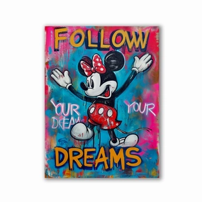 Follow your Dreams Minnie by Frank Daske framed mural artwork