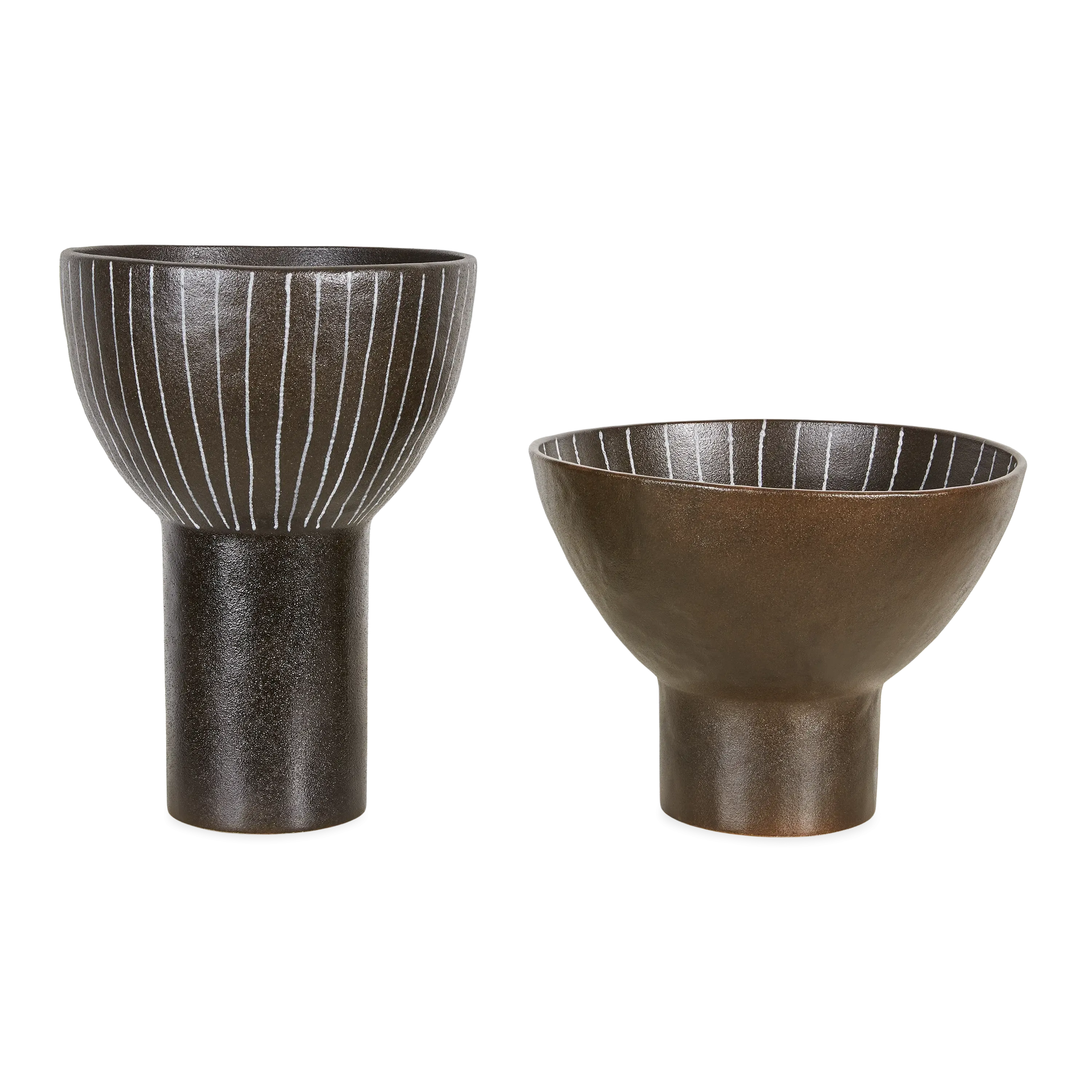 Footed Stoneware Bowl creative interior decor
