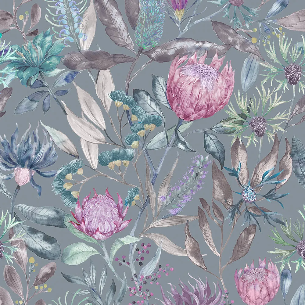 Fortazela Printed Cotton Made to Measure Roman Blinds Storm