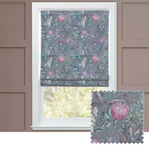 Fortazela Printed Cotton Made to Measure Roman Blinds Storm chic floor carpet  