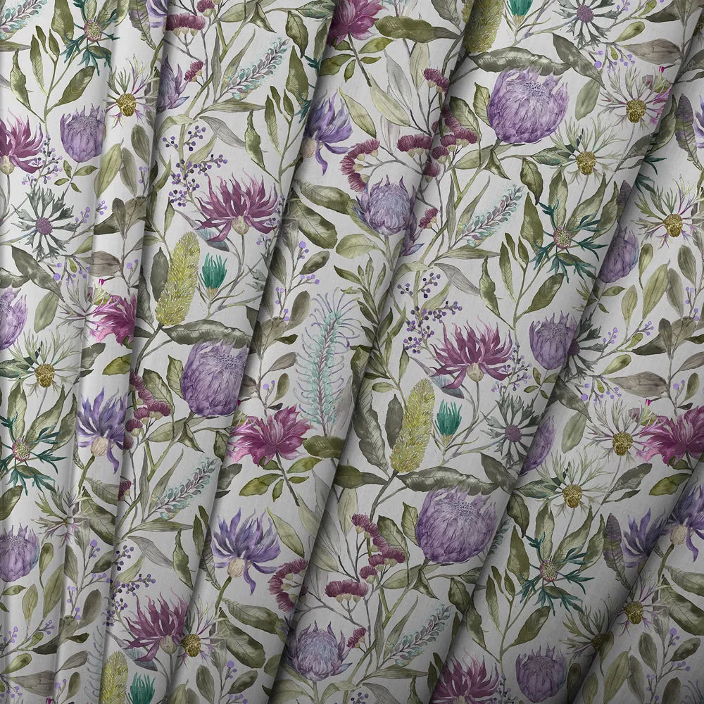 Fortazela Printed Cotton Made to Measure Roman Blinds Violet