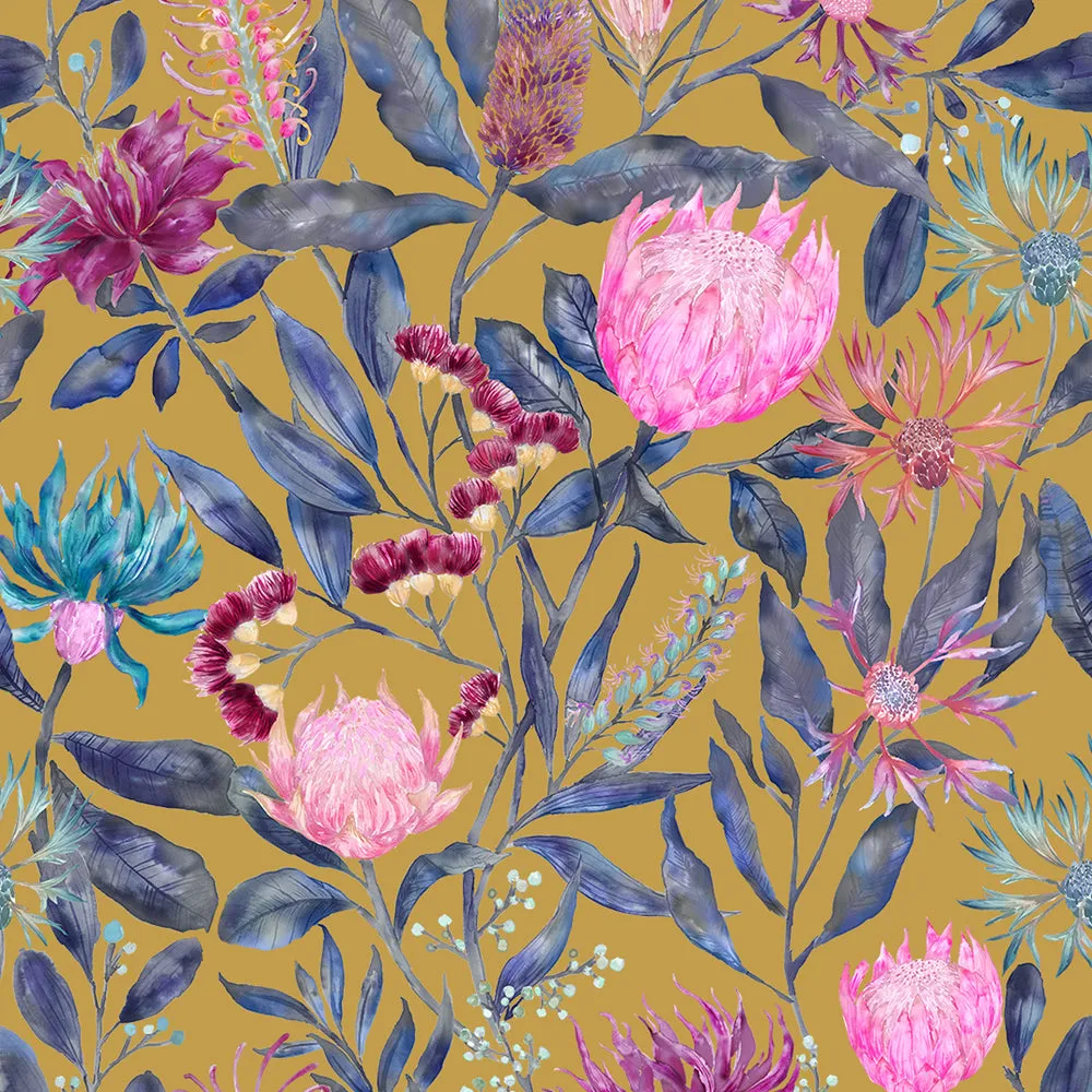 Fortazela Printed Made to Measure Curtains Gold