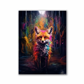 Fox Graffiti by Zenzdesign framed mural artwork