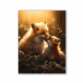 Fox Love by Zenzdesign framed mural artwork