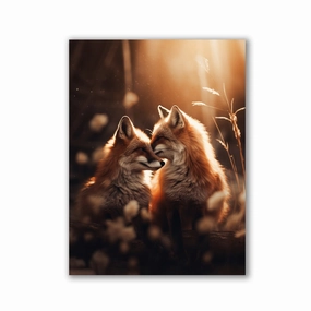 Fox Romantic by Zenzdesign framed mural artwork