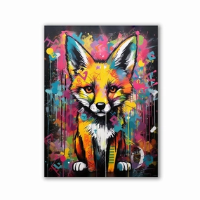 Fox Slum by Zenzdesign framed mural artwork