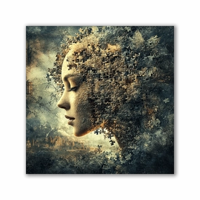 Fragments of Memory by Catill framed mural artwork
