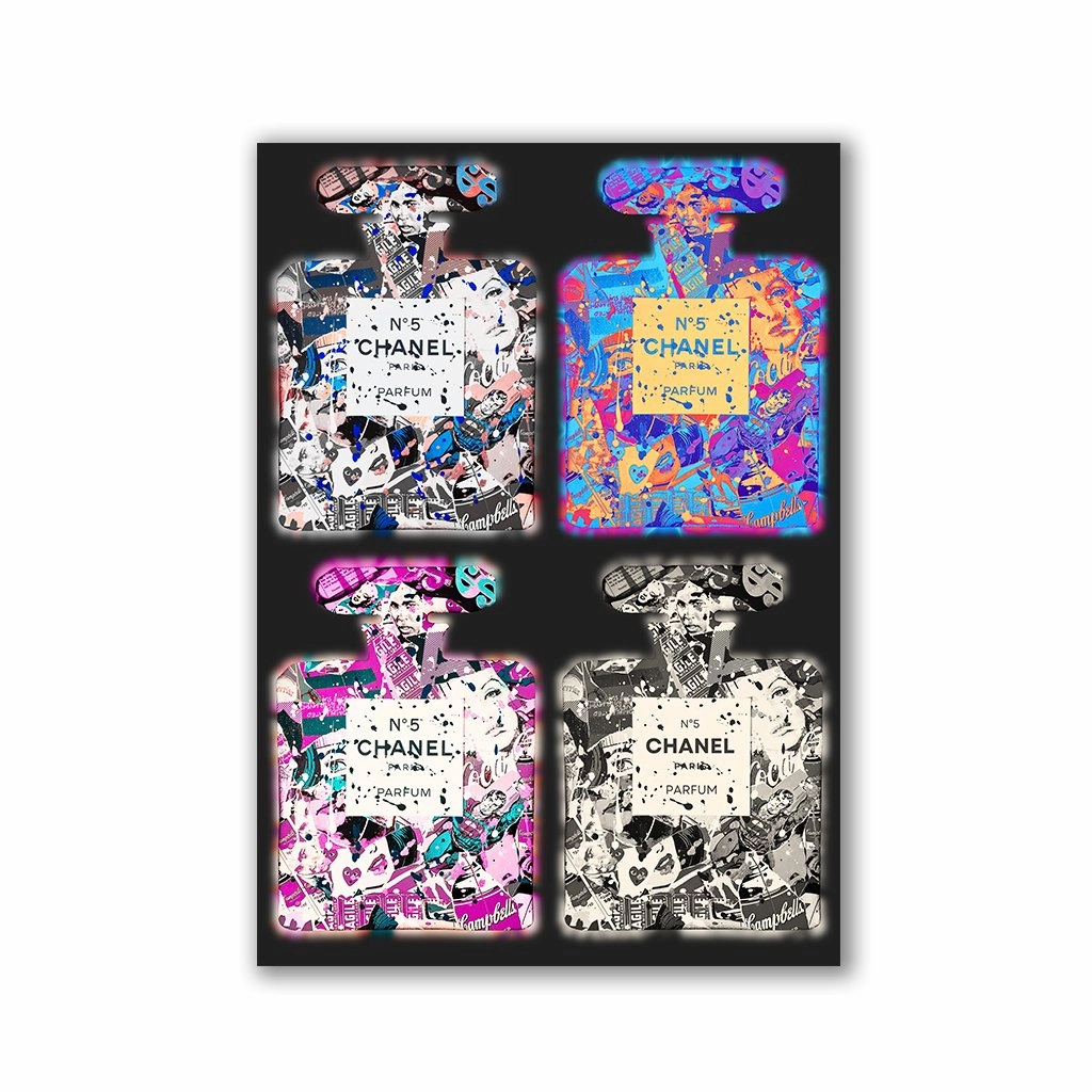 Fragrance Pop Colorization by RS Artist framed mural artwork