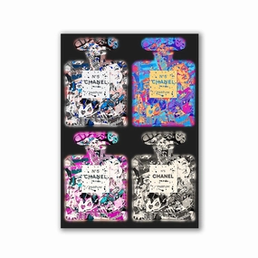 Fragrance Pop Colorization by RS Artist framed mural artwork