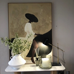 Framed Lady on Horse Print 140cm modern mural painting