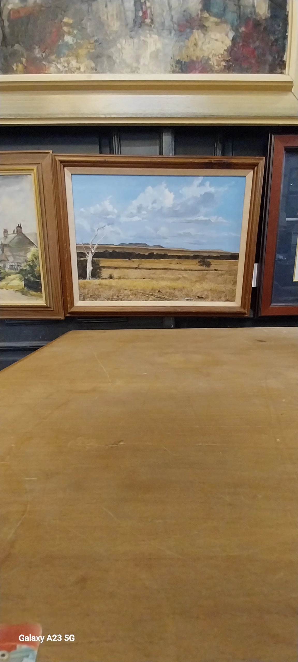 FRAMED TEXAS HILL COUNTRY  SUMMER OIL PAINTING