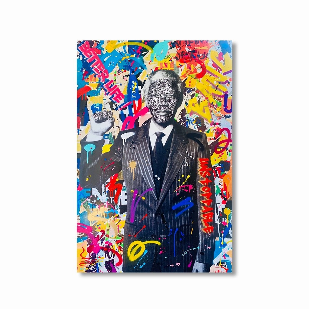 Free Nelson by RS Artist framed mural artwork
