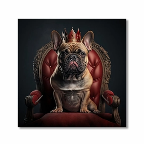 French Bulldog King by Nilo framed mural artwork