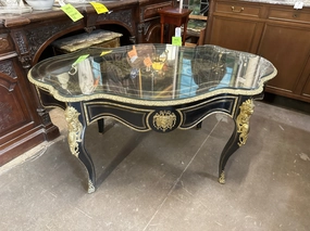 FRENCH NAPOLEONIC EBONIZED WRITING DESK WITH ORMOLU artistic wall mural
