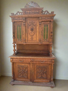 FRENCH OAK HUNT CABINET artistic wall mural