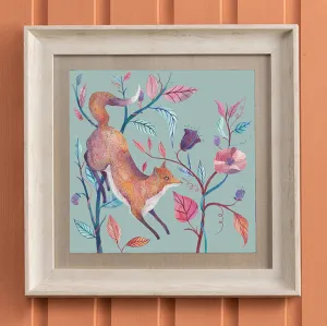 Frieda Fox Framed Print Birch/Robins Egg modern fashion rug  