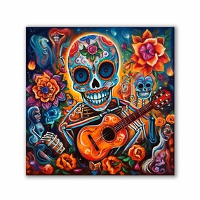 Friendly Sugarskull by Natale Palazzo framed mural artwork