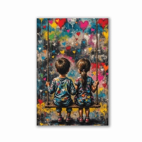 Friends for Life by Adrian Vieriu framed mural artwork