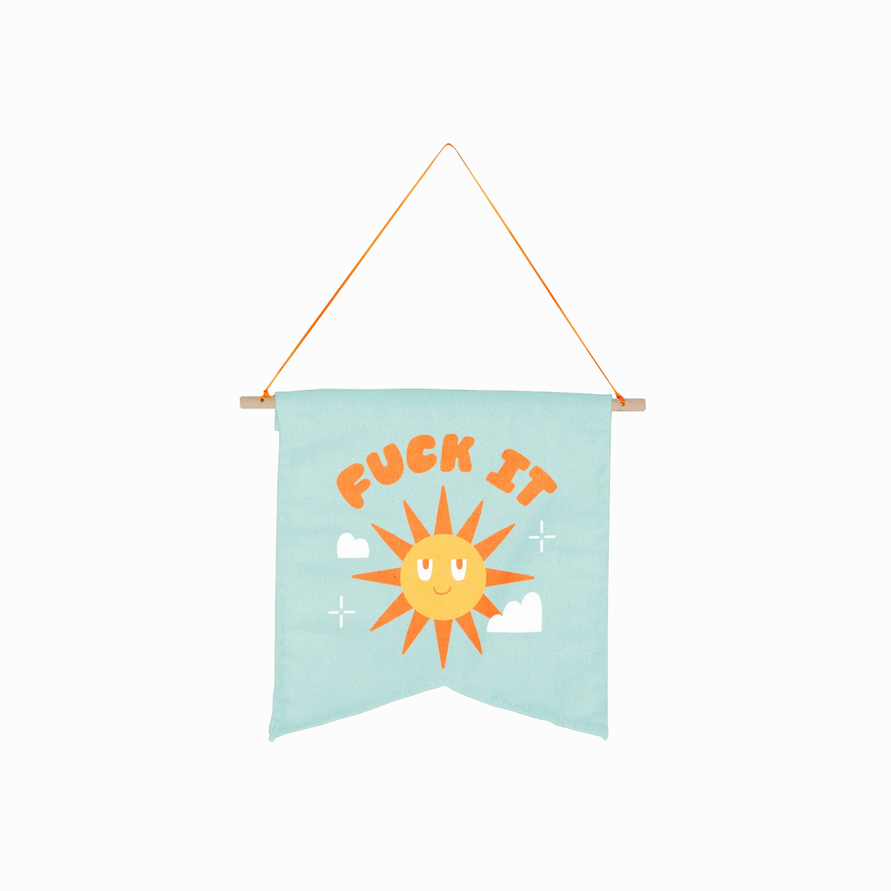 Fuck It Medium Wallflower Wall Hanging minimalist art object  