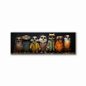 Funny Birds No1 by Catill framed mural artwork