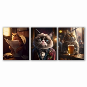 Funny Cats - Tripty by Zenzdesign framed mural artwork
