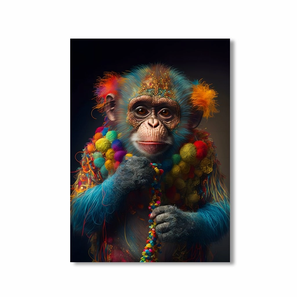 Funny Monkey by Juliano de Araujo framed mural artwork