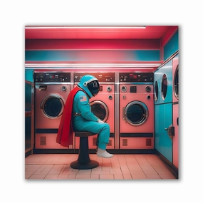 Future Laundry by Iconica framed mural artwork