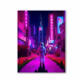 Future Nights by Iconica framed mural artwork