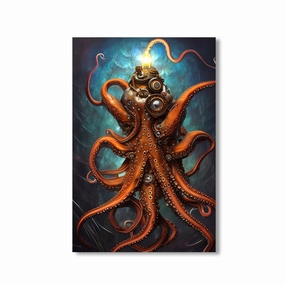 Future Octopus by Artwerx framed mural artwork