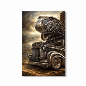 Futuristic vehicle by Artwerx framed mural artwork