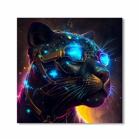 Galaxy Black Panther" by Himmelmiez framed mural artwork