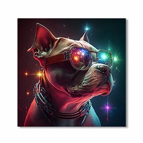 Galaxy Pitbull by Himmelmiez framed mural artwork