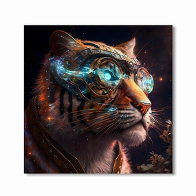 Galaxy Tiger by Himmelmiez framed mural artwork