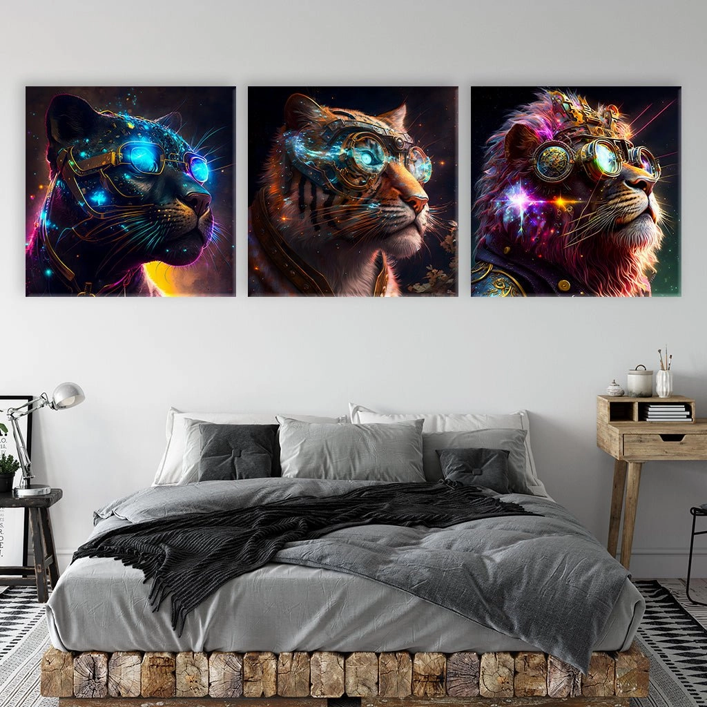 Galaxy Wildcats - Triptych by Himmelmiez 
