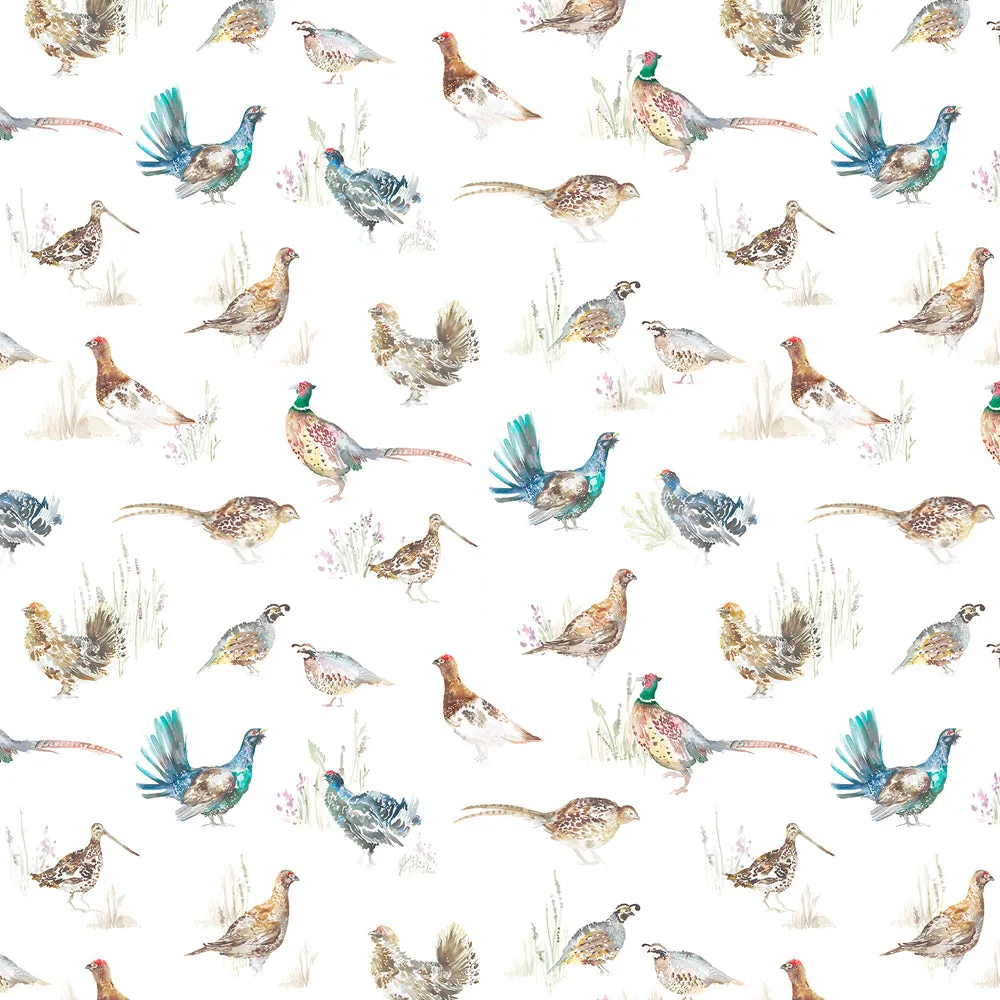 Game Birds Printed Linen Made to Measure Roman Blinds Mini