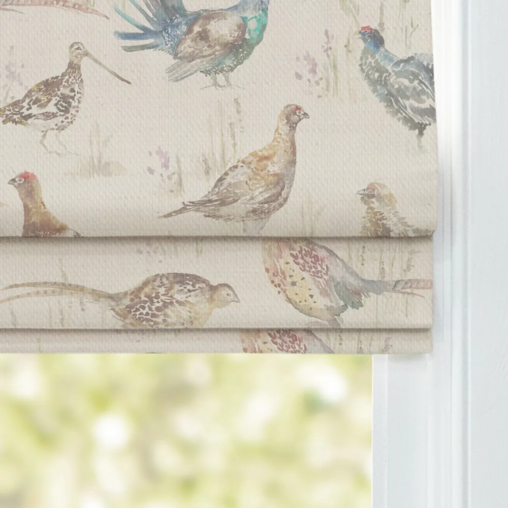 Game Birds Printed Linen Made to Measure Roman Blinds Mini