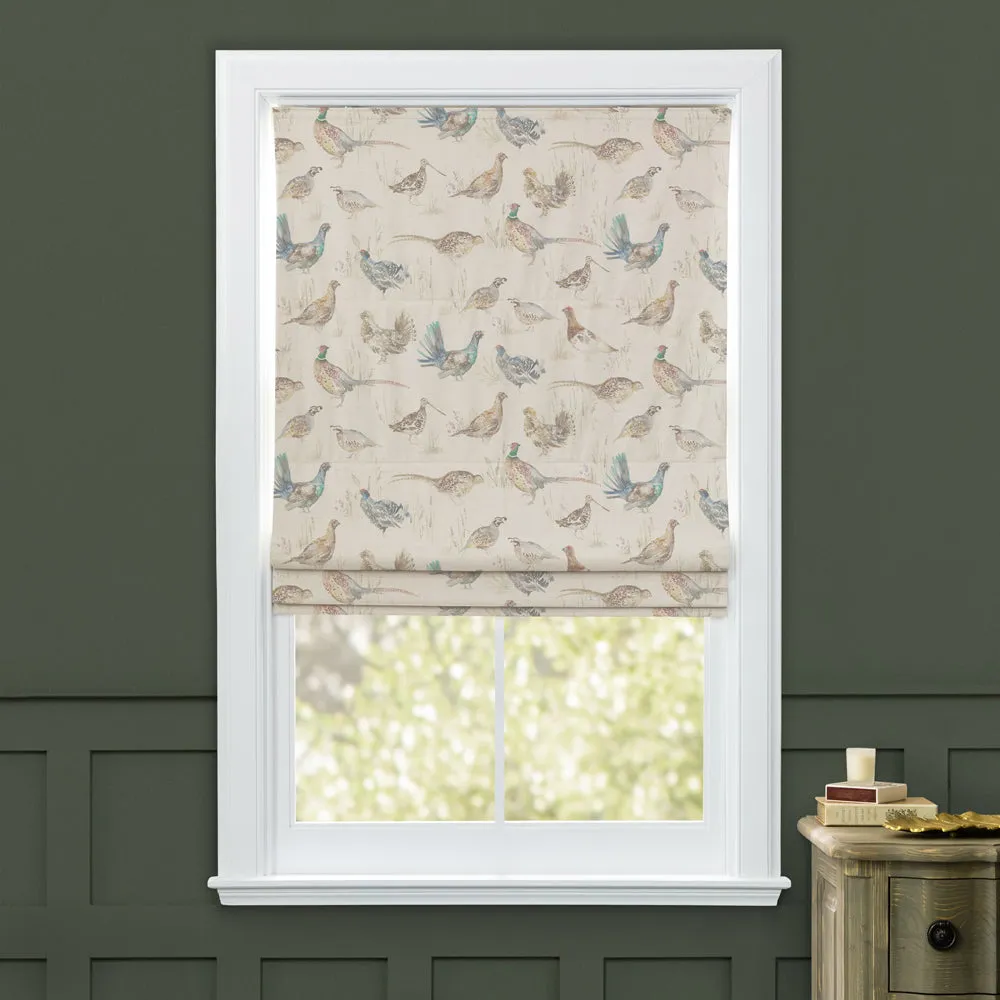 Game Birds Printed Linen Made to Measure Roman Blinds Mini