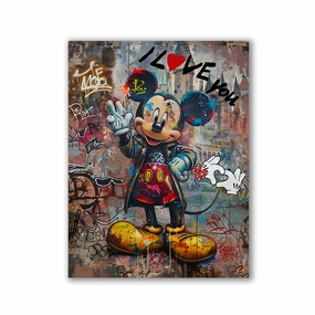 Gangster Mickey by Rosa Piazza framed mural artwork
