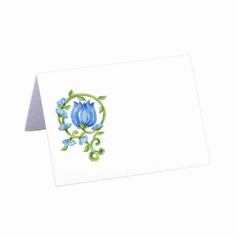 Garden and Vine Blue Place Cards