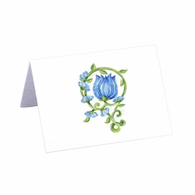 Garden and Vine Blue Place Cards cute desktop display