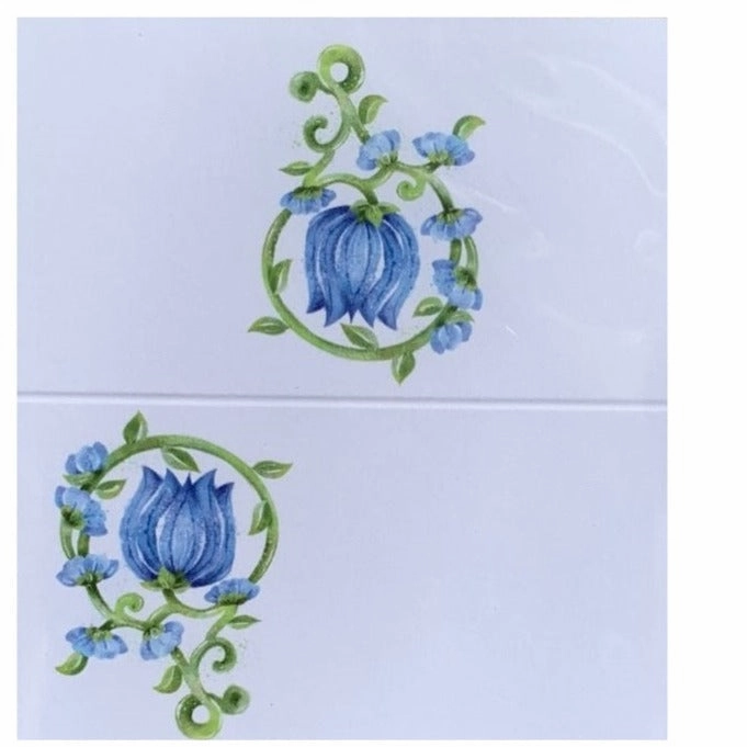 Garden and Vine Blue Place Cards